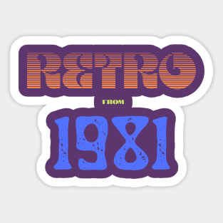 Retro Birthyear T-Shirt Sticker